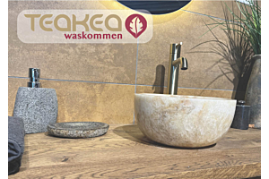 Geef je Badkamer een Luxe Make-over met de marmeren waskommen van Teakea! 