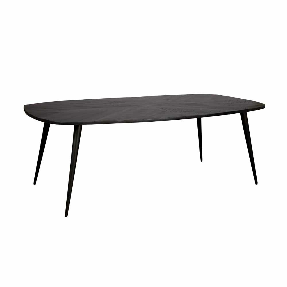 Giovanni Eettafel Mango Zwart| 200 x 110 x 78 - TWR-AL0021B