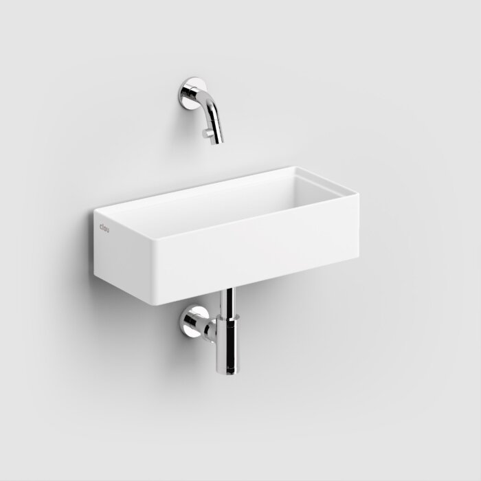 Clou - New Flush 3.1 Fontein, Met Afvoerplug En Afvoerplaat, Zonder Kranenbank, Mat Wit Aluite