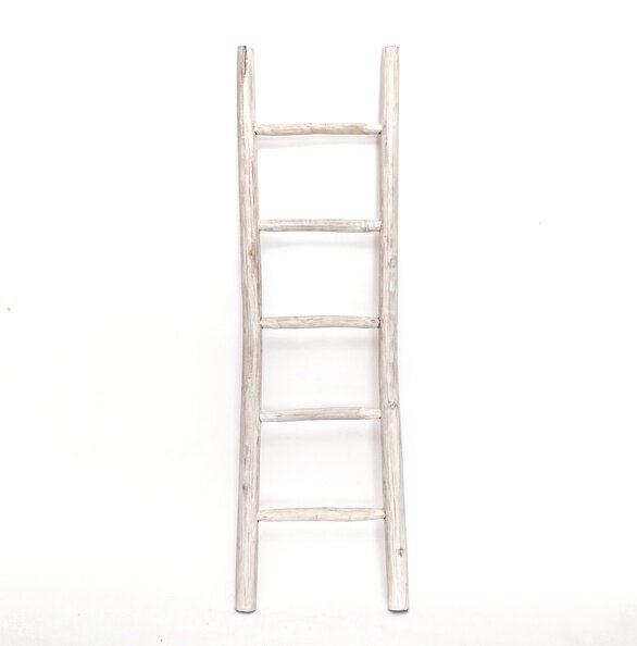 Houten decoratie ladder | wash |