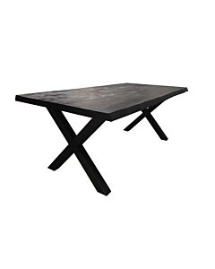 Xara Live-edge dining table 180x90 - top 5 - Black