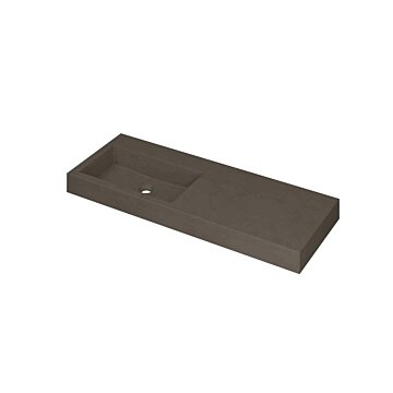 Ink Momento meubelwastafel links 120x45cm - zonder kraangat - Quartz beton