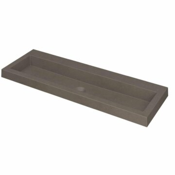 Ink Dock Wastafel Quartz zonder kraangat - Quartz beton - 120x40 cm