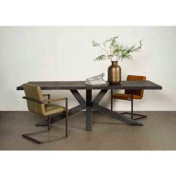 Sovana Live-edge dining table 180x90 - top 5 - Zwart - TWR-NA0321B