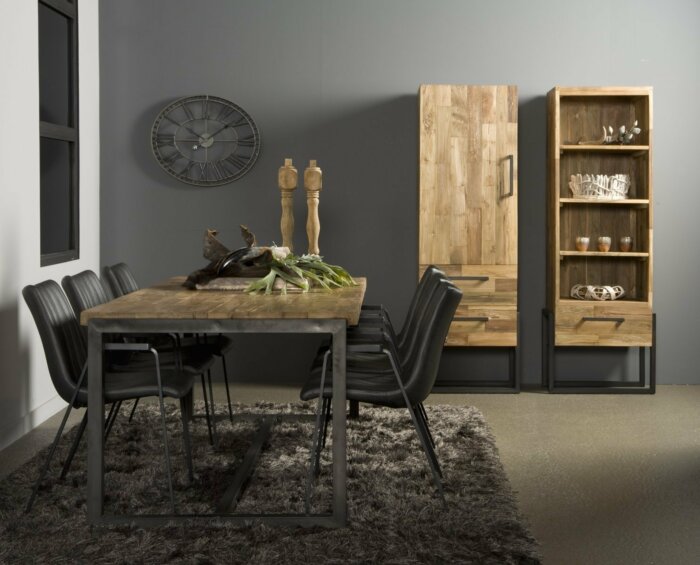 Potenza Cabinet 1 deur Greep rechts |  2 laden | 66x45x190 - TWR-PF0102