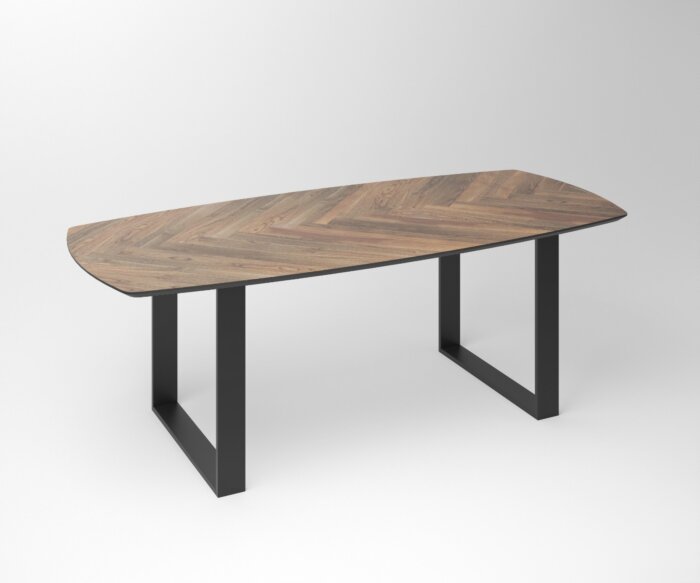 Stijlvolle Notenhouten Eettafel Tusk met 3-U Exclusive Frame | Teakea.nl